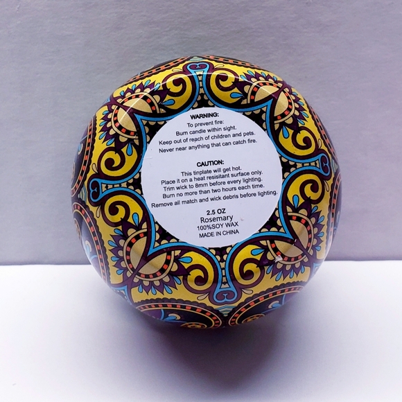 ROSEMARY Scented Mini Tin Jar Soy Wax Candles, Aromatherapy candles, 2oz(4 pack) - Picture 6 of 7